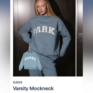 PARKE sport varsity mock neck in glacier